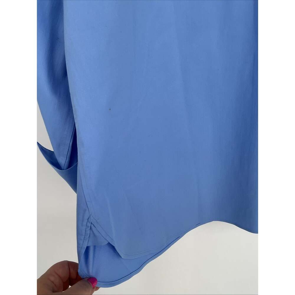 Chico's Women Blue 3 Button-up Collar 3/4 Sleeve Top XL - Picture 6 of 7